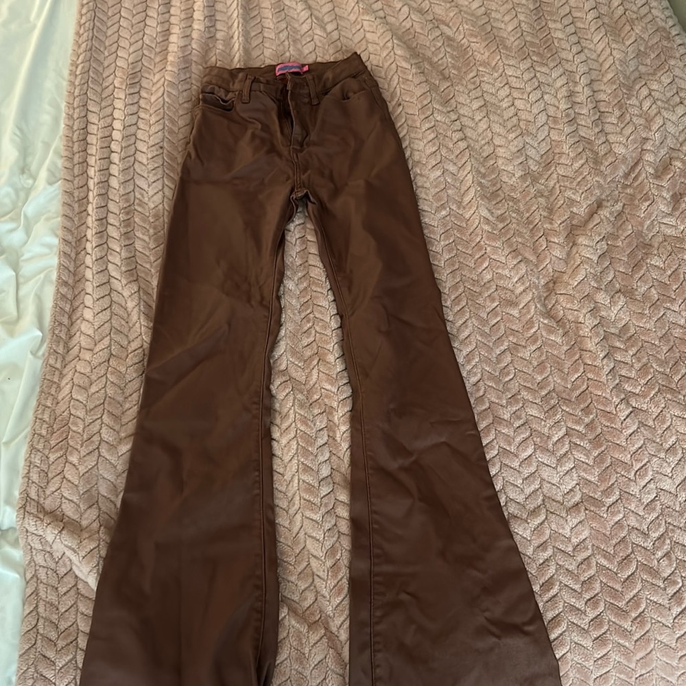 Edikted Flare Pants Brown